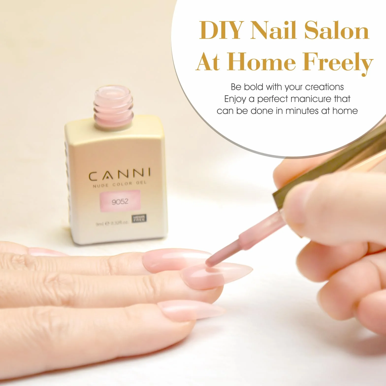 CANNI HEMA FREE Transparent French Nude Gel Nail Polish Soak Off Naturelle Rose Blanc Laiteux Nail Art