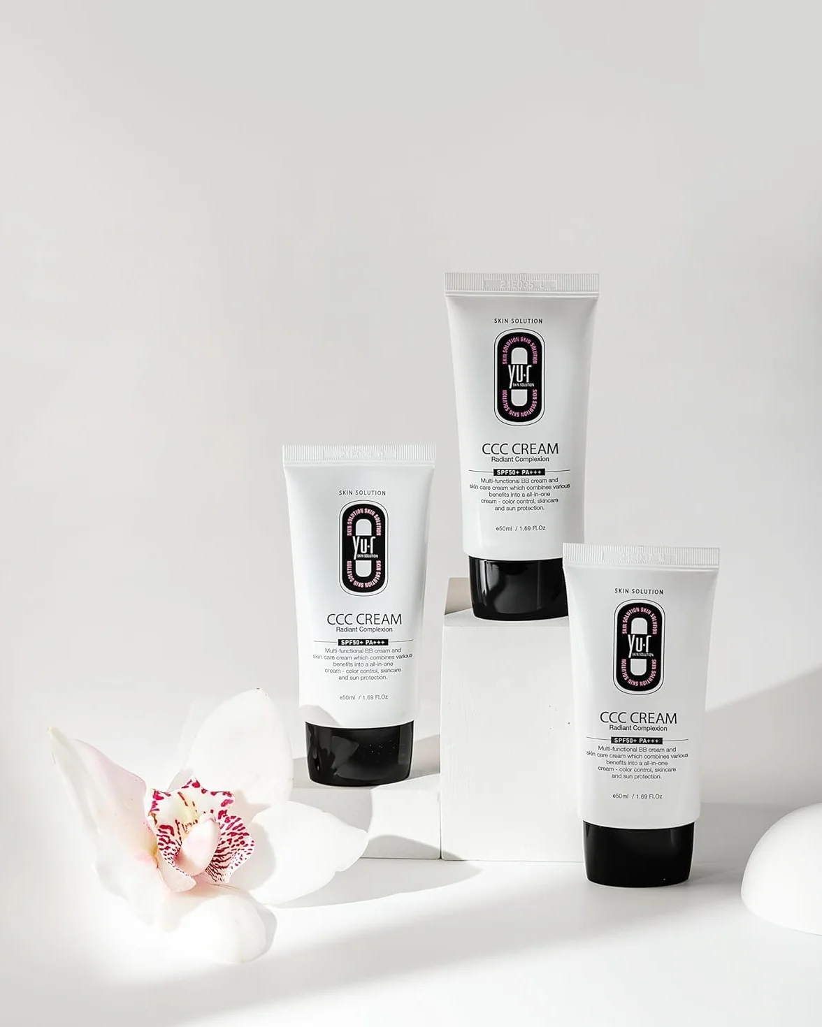 Yu.r CCC Crème SPF50+ PA+++ 3 en 1 CC Protection UV Hydratation Coloration Naturelle 50 ml
