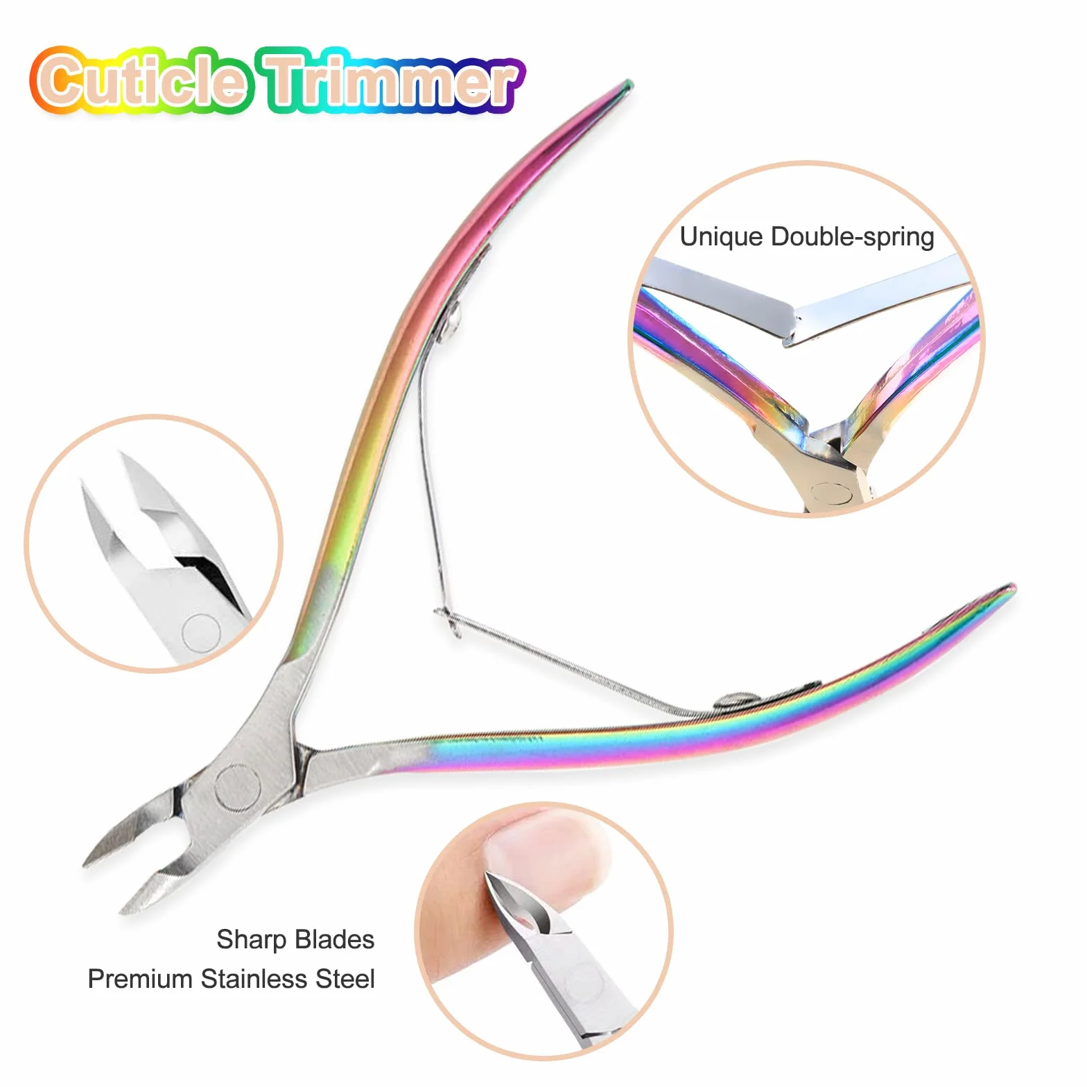Sularpek Pince Cuticule Acier Inoxydable Trousse d'entretien des Cuticules 3 Pièces
