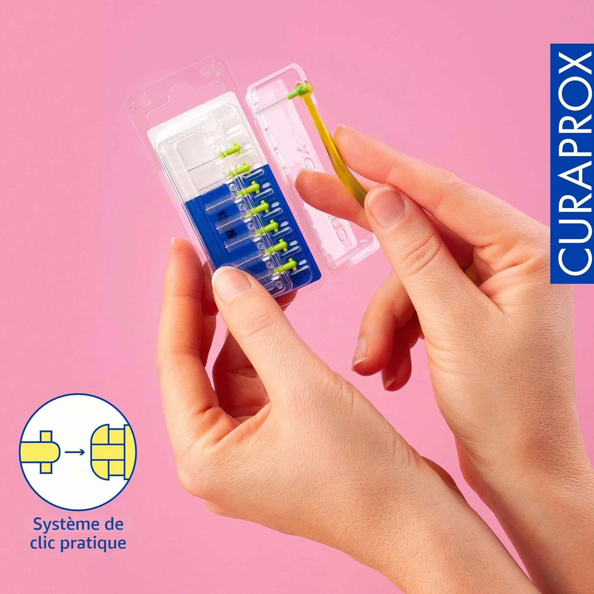 Curaprox CPS 011 Prime-ISO Taille 3 Vert Brossette Interdentaire Pack de 8 Filaments Ultra-Fins
