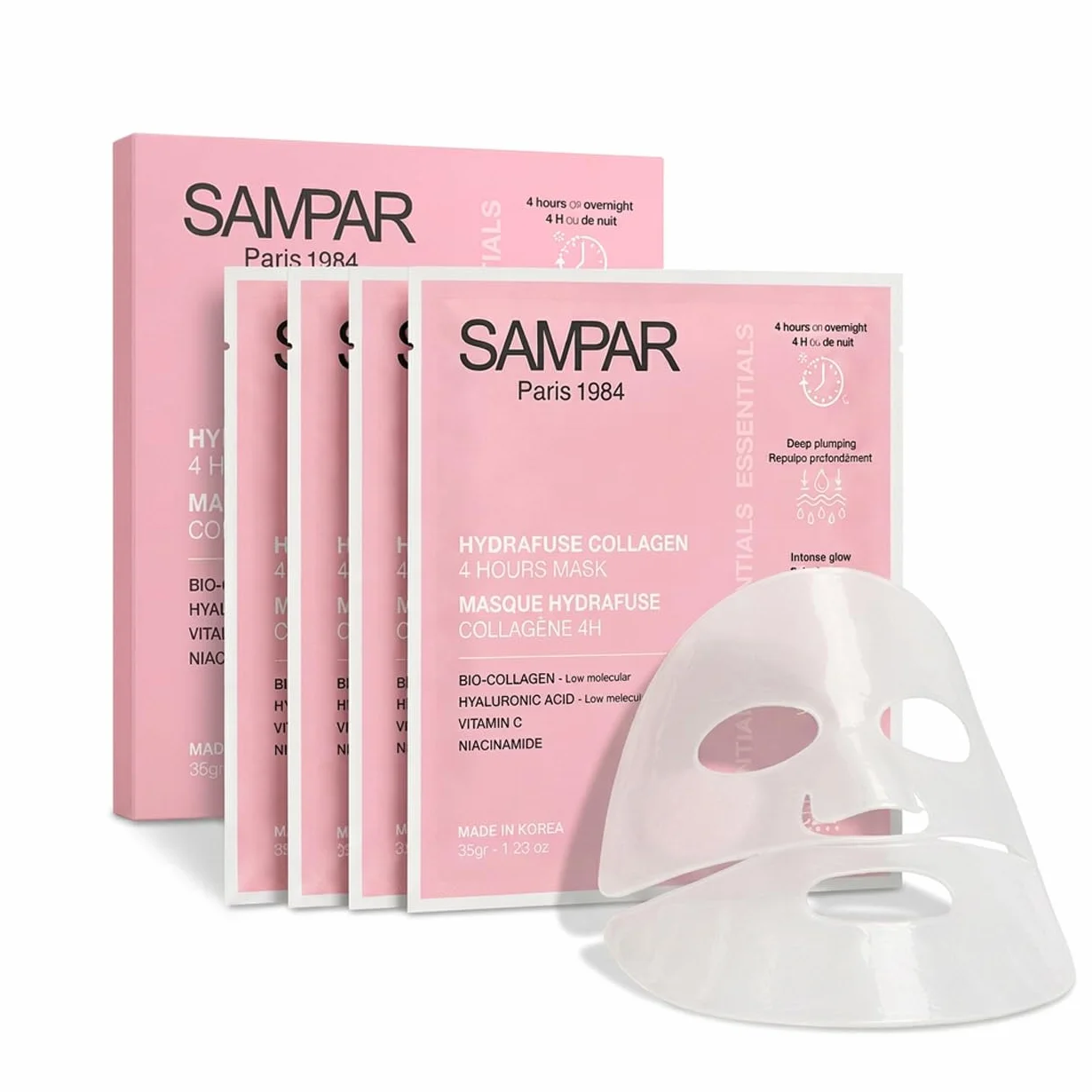 Masque Collagène Visage Coréen Hydrafuse 4H Anti Rides Effet Glass Skin