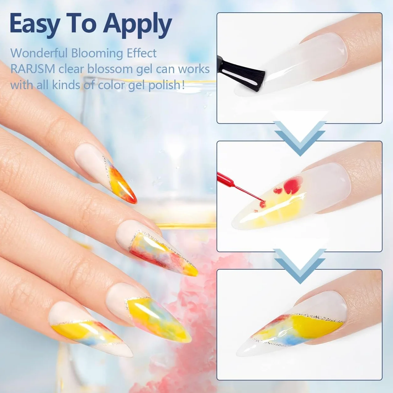 Vishine 16ml Vernis à Ongles Semi-permanent Blooming Gel UV LED Nail Art