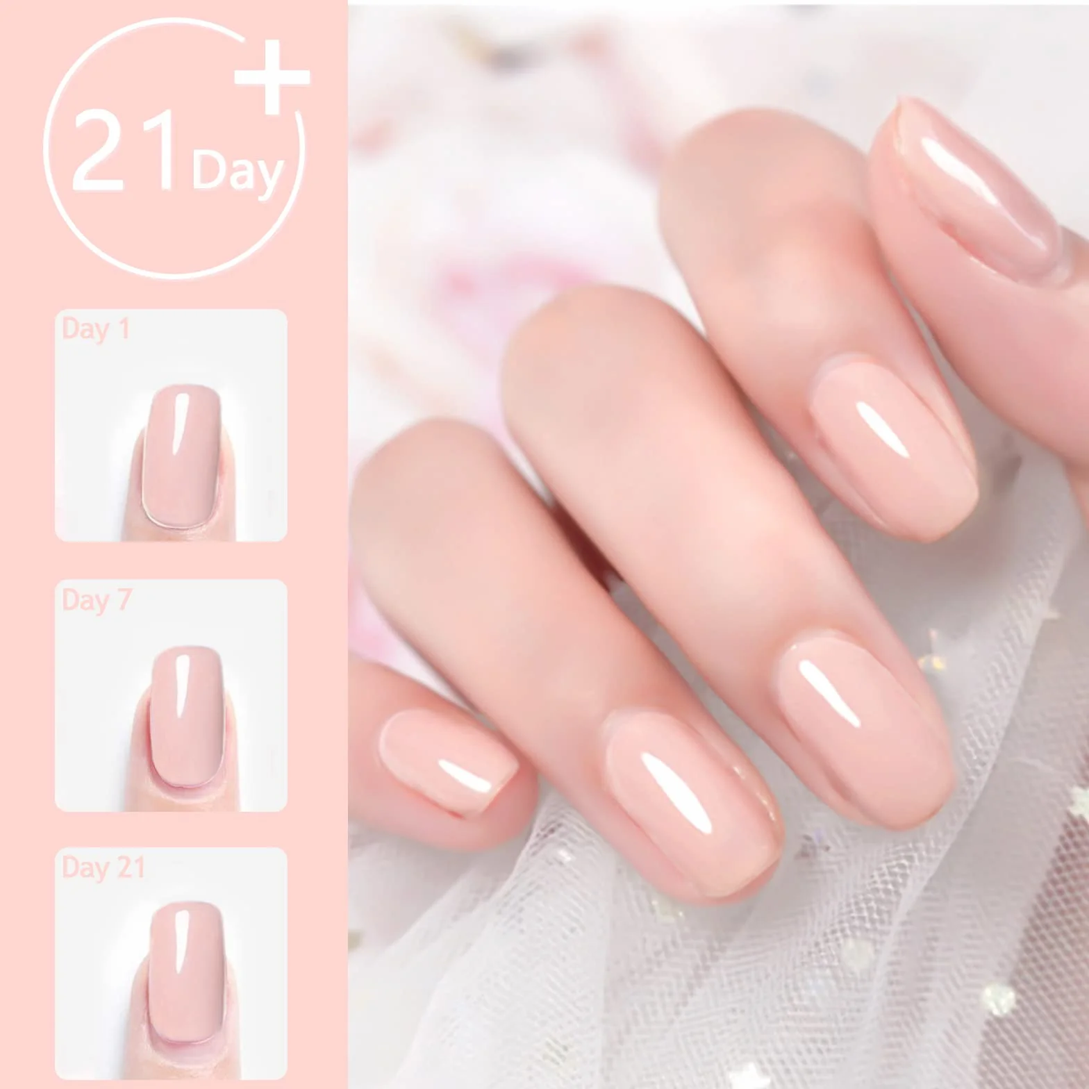 Lofuanna Kit de Poudre de Tremper 30g Nu pour Ongles avec Base Top Coat Activateur Brush Saver