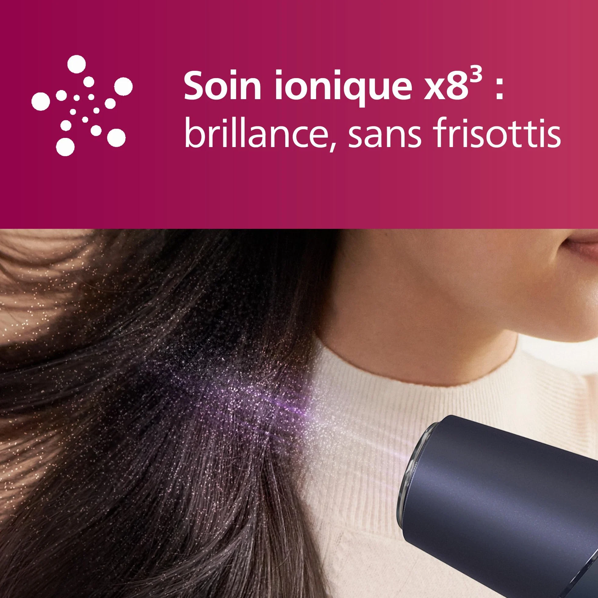 Philips 5000 Series BHD510/20 sèche-cheveux 2300 W ionique ThermoShield bleu métallique avec concentrateur 9 mm 11 mm diffuseur
