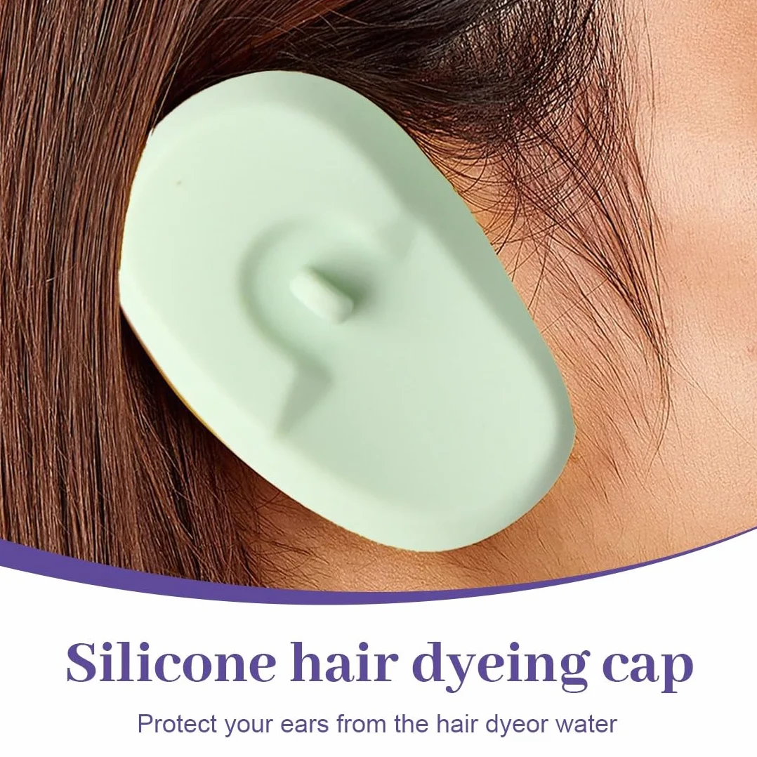 Protège-oreilles en silicone étanches pour lavage cheveux 5,5 x 8 cm