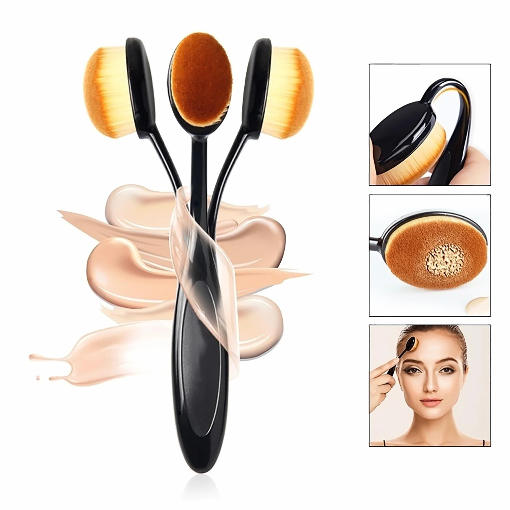 Foundointa Magic Brush Lot de 2 pinceaux sans poudre pour le visage