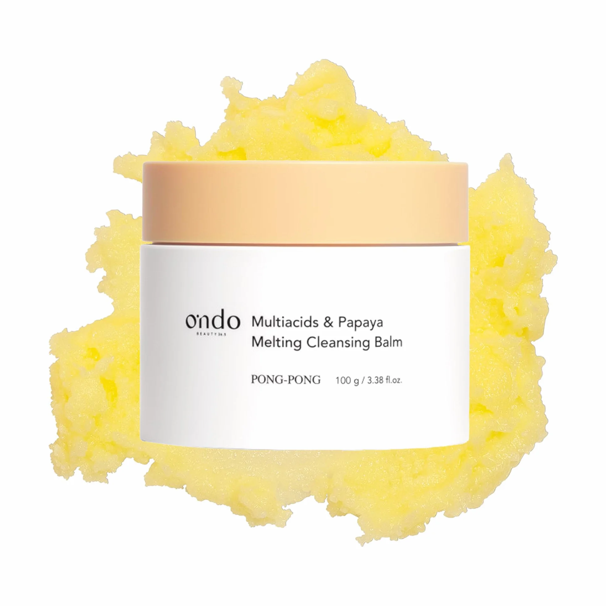 Ondo Beauty 36.5 MULTIACIDS & PAPAYA CLEANSING BALM Baume nettoyant visage démaquillant huile avec extrait de papaye, 100 g