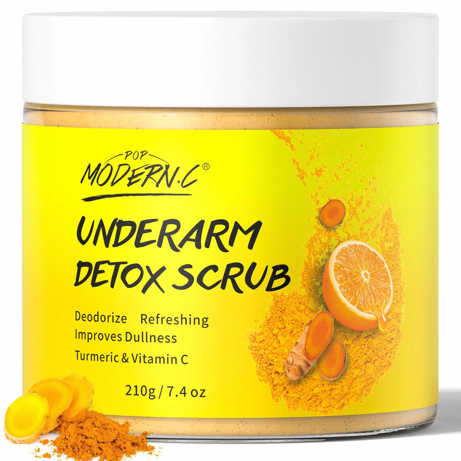 Gommage Détoxifiant Aisselles Curcuma Vitamine C Éliminateur Taches Brunes Déodorant Corps Unifie Teint Exfoliant