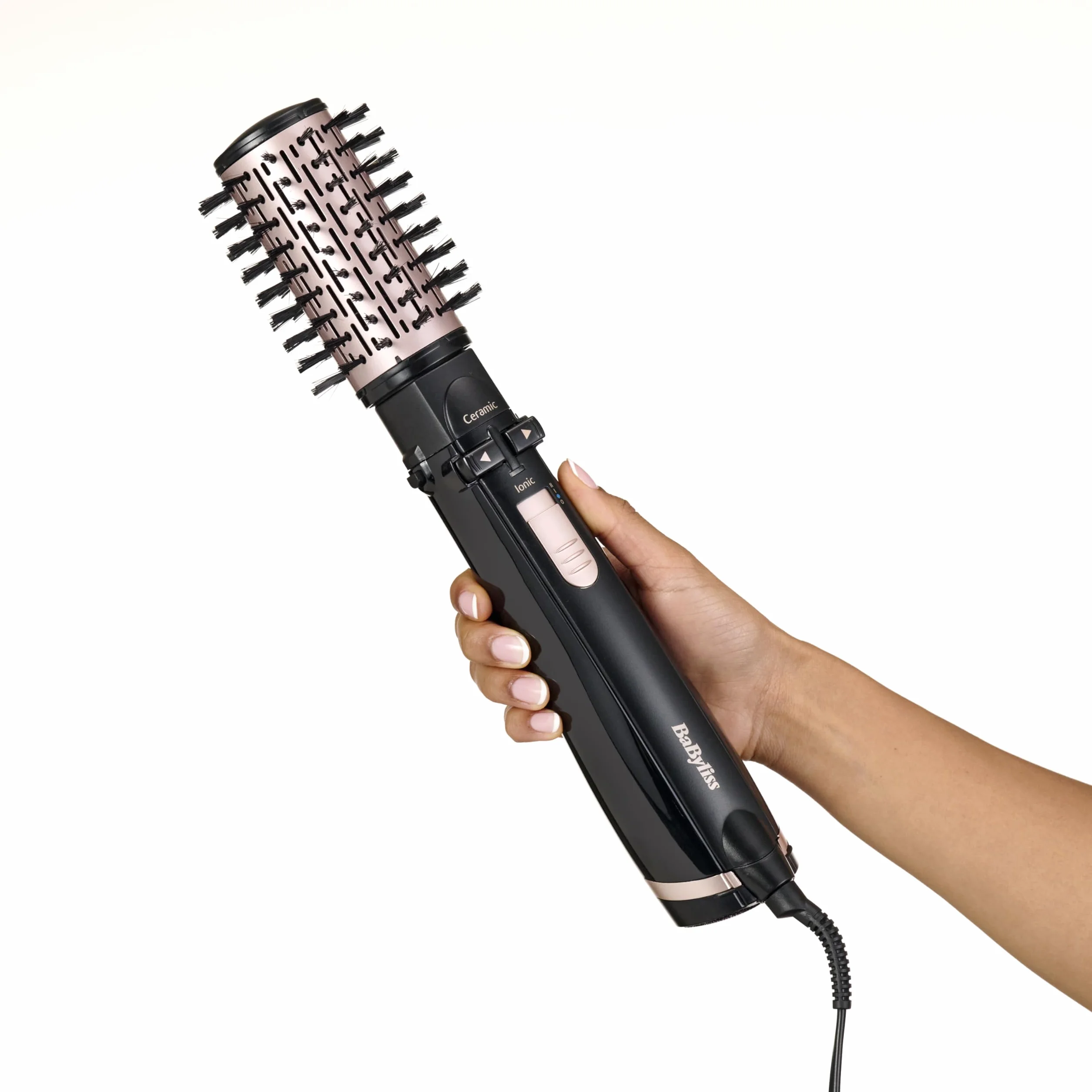 BaByliss AS200E Brosse soufflante rotative ionique sèche lisse style 4 accessoires Noir