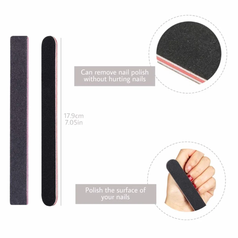 Limes à Ongles Professionnelles 5 Pièces Double Face pour Manucure