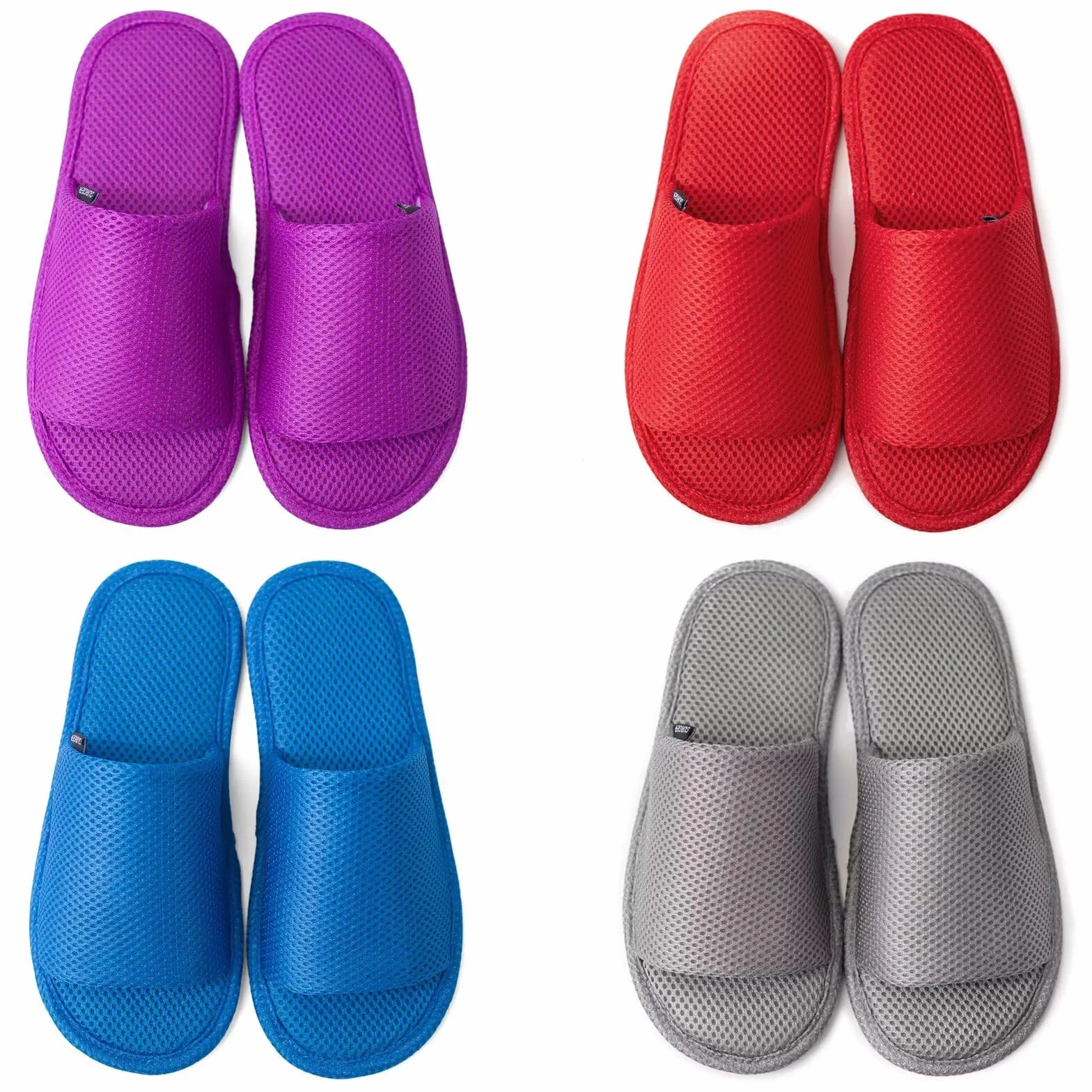 Chaussons Invités Lavable en Machine Hôtel Léger Antidérapant Pantoufles pour Maisons, Spa, Voyages, Fête