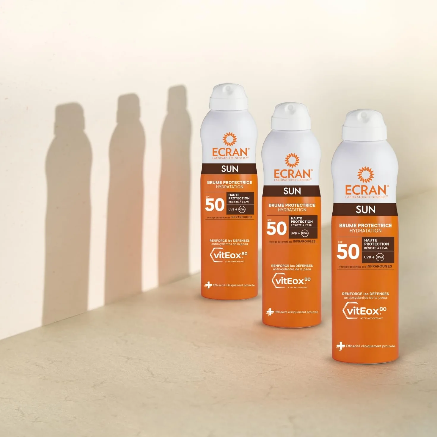 ECRAN Brume Protectrice Hydratante SPF 50 Protection UVA UVB Vitamine E