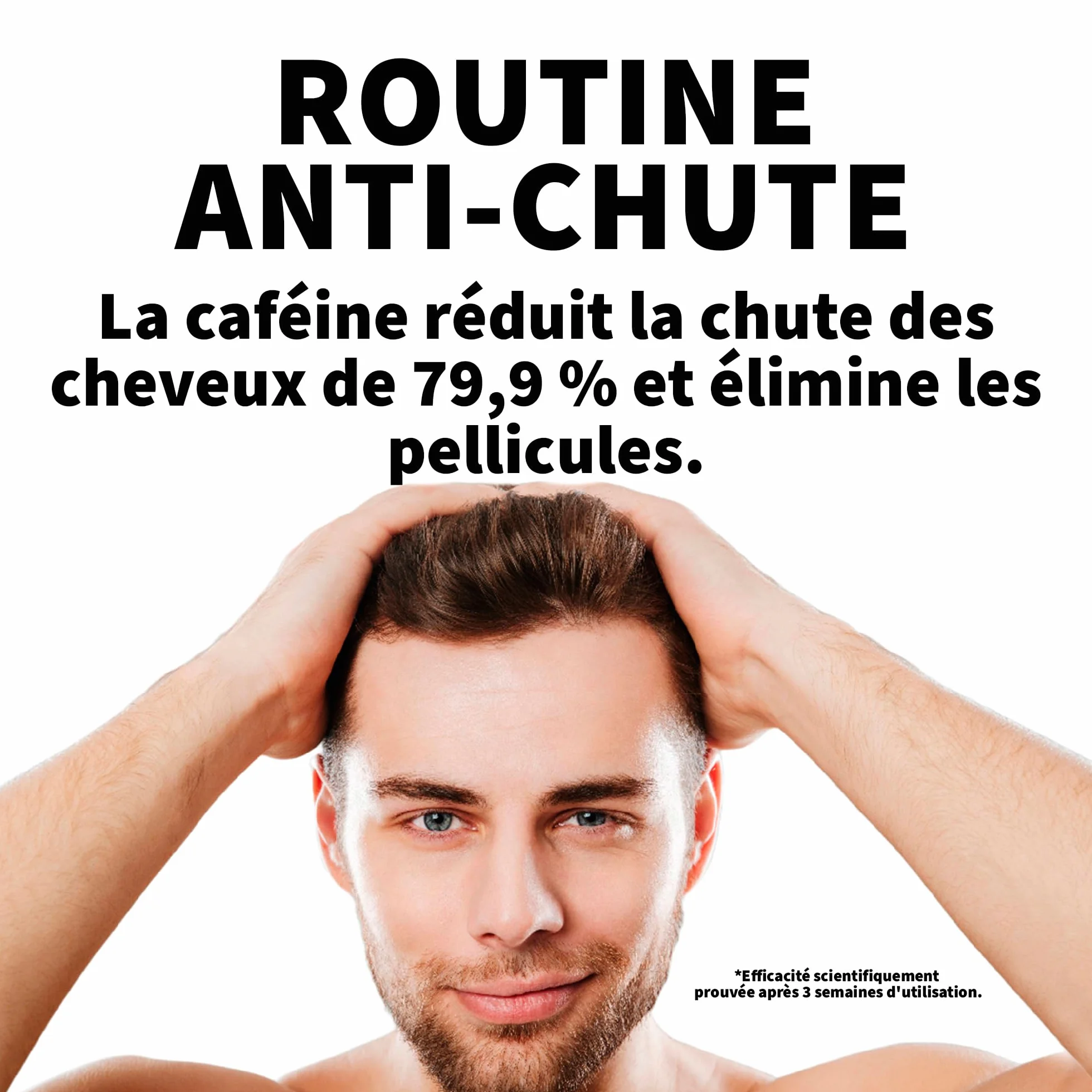Shampooing Oignon, Caféine et Huile de Ricin pour Cheveux Antipelliculaire Volume Capillaire et Barbe Anti Chute Hydratant Croissance des Cheveux SANS SULFATE 3 x 200 ml