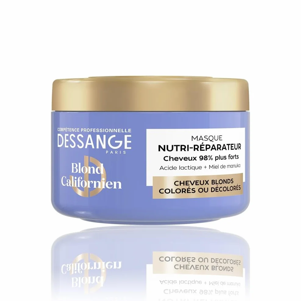 DESSANGE Masque Cheveux Nutri-Réparateur Blond Californien Acide Lactique & Miel De Manuka 280ml