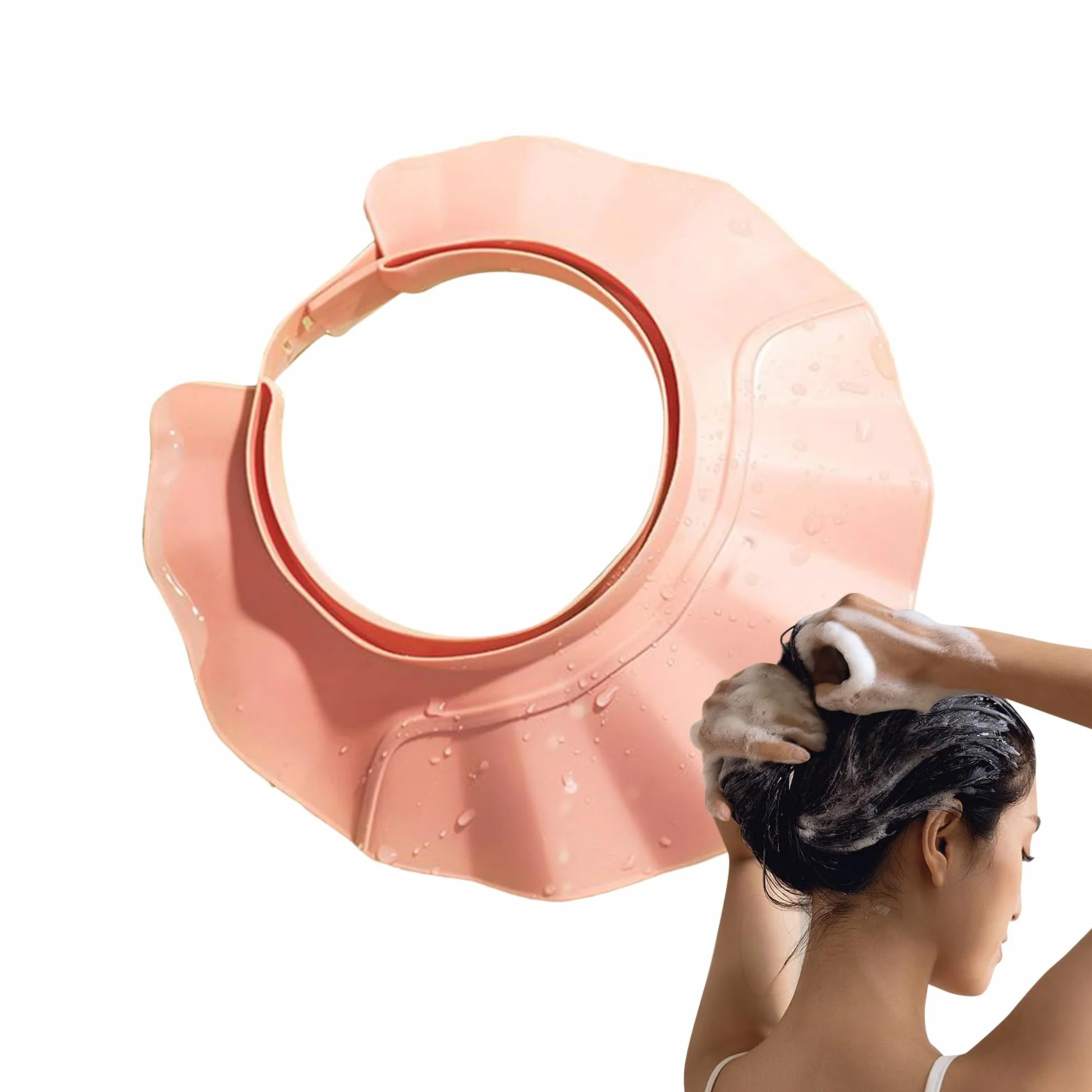 Visière De Douche Ajustable Protection Tête Yeux Oreilles Bonnet De Bain Bébés Adultes