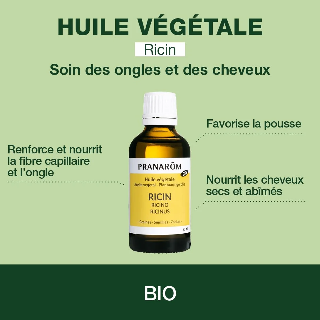Pranarôm Huile Végétale Bio Ricin 50ml