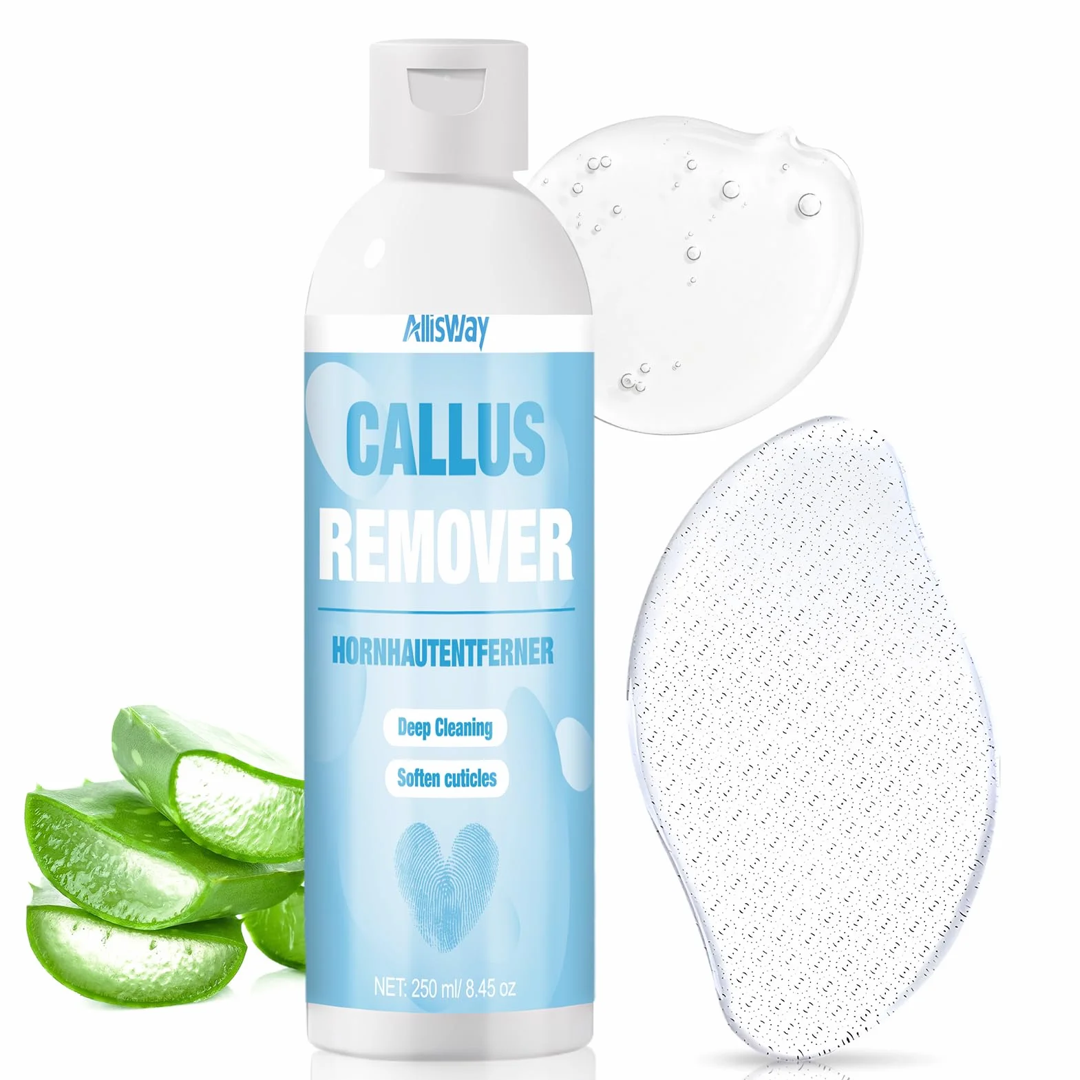 Lotion Anti Callosités Pieds 250 ml Soin Callus Remover Nano-Verre