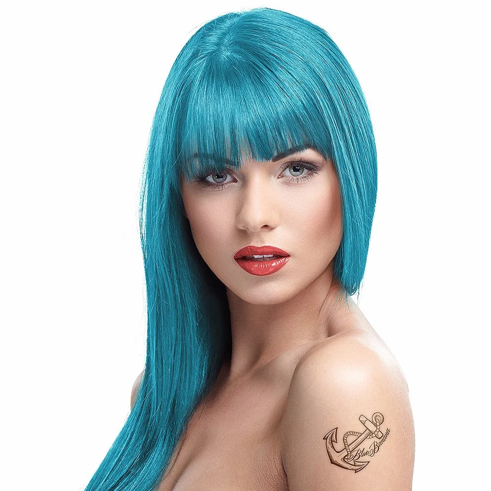 Crazy Color Lot de 2 colorations semi-permanentes pour cheveux 100 ml (jade bleu)