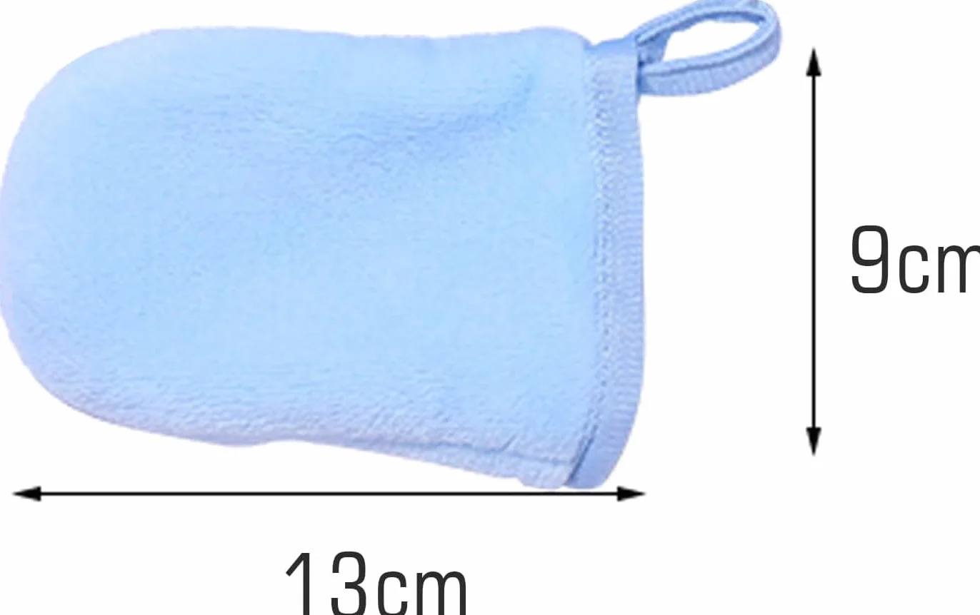 Gant Démaquillant Lavable Microfibre 12 PCS, Lingettes Réutilisables Ultra-Doux, Éponge Visage