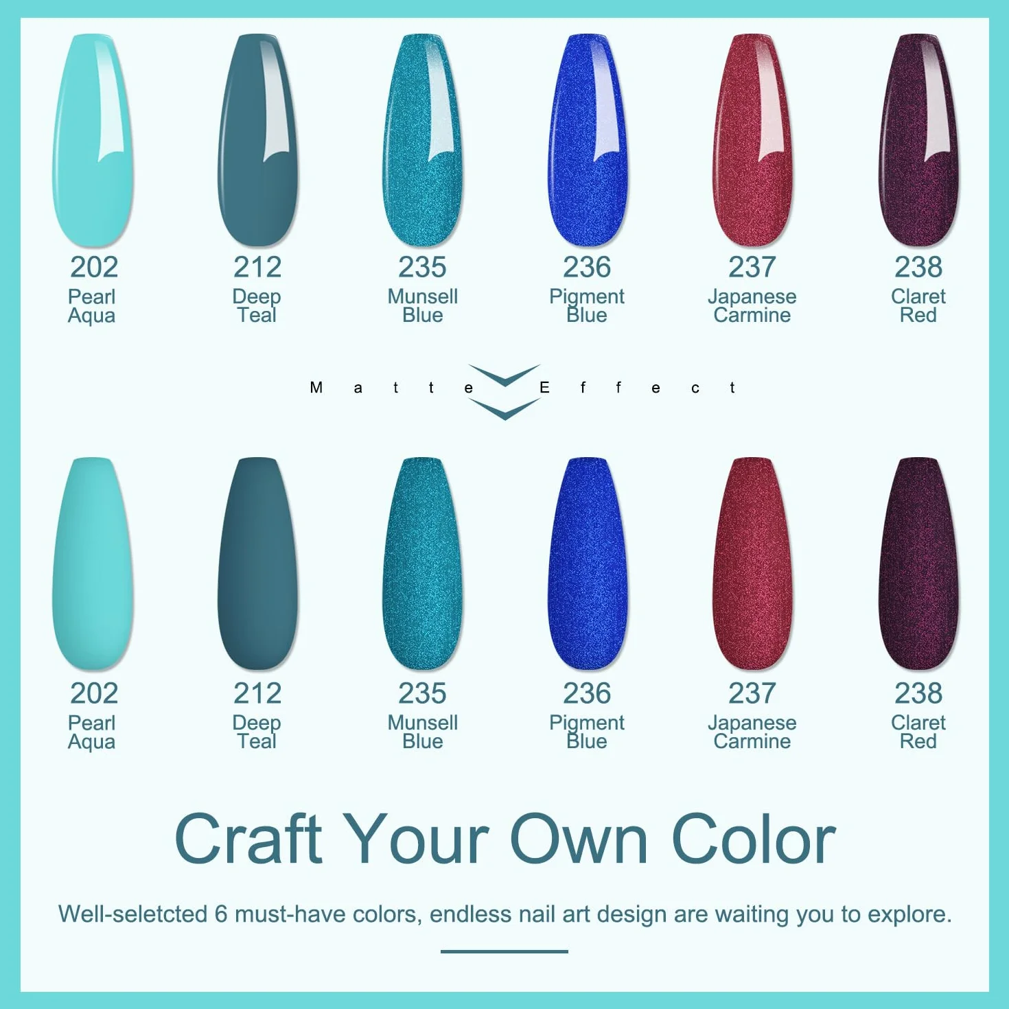 Lavender Violets 6 Couleurs Acrylique Trempage Poudre French Nail Manucure Base Activateur Vernis Finition Brosse Lime