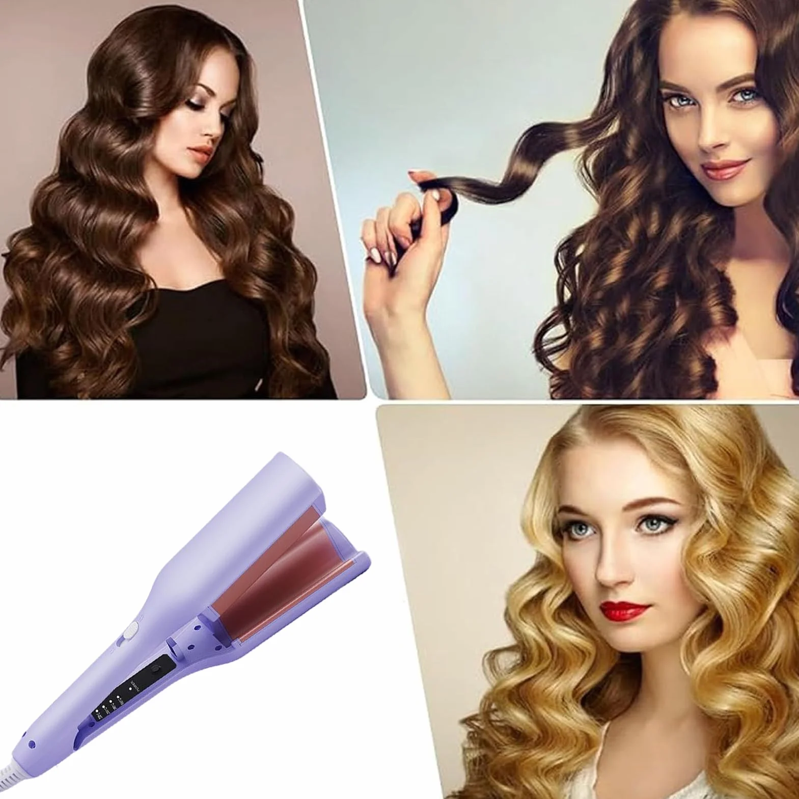 Fer À Friser | Appareil Coiffant Ions Négatifs Portable,Outil Coiffure Anti-Brûlures pour Élèves Femmes Vacances Maison Coiffeuse Mode Enthousiastes Filles Mariée