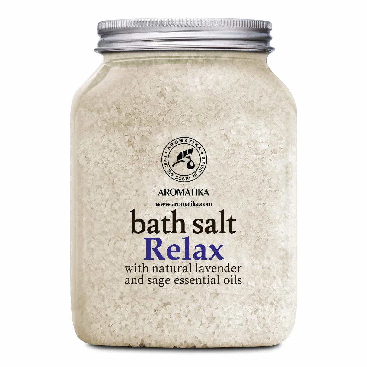 Sel de Bain Relaxant 1300g - Sel Marin avec Lavande Essentielle Naturelle - Meilleur pour un Bon Sommeil - Soulagement du Stress - Beauté - Bain - Soin du Corps - Sel D'Bain