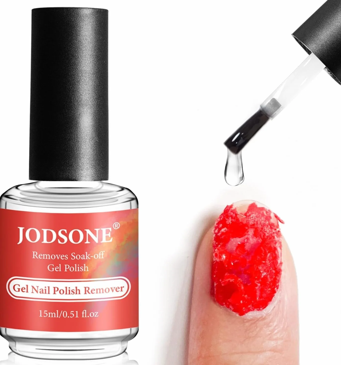 JODSONE 15ml Dissolvant Vernis Semi Permanent, Enlève le Vernis Gel en 3 à 5 Minutes