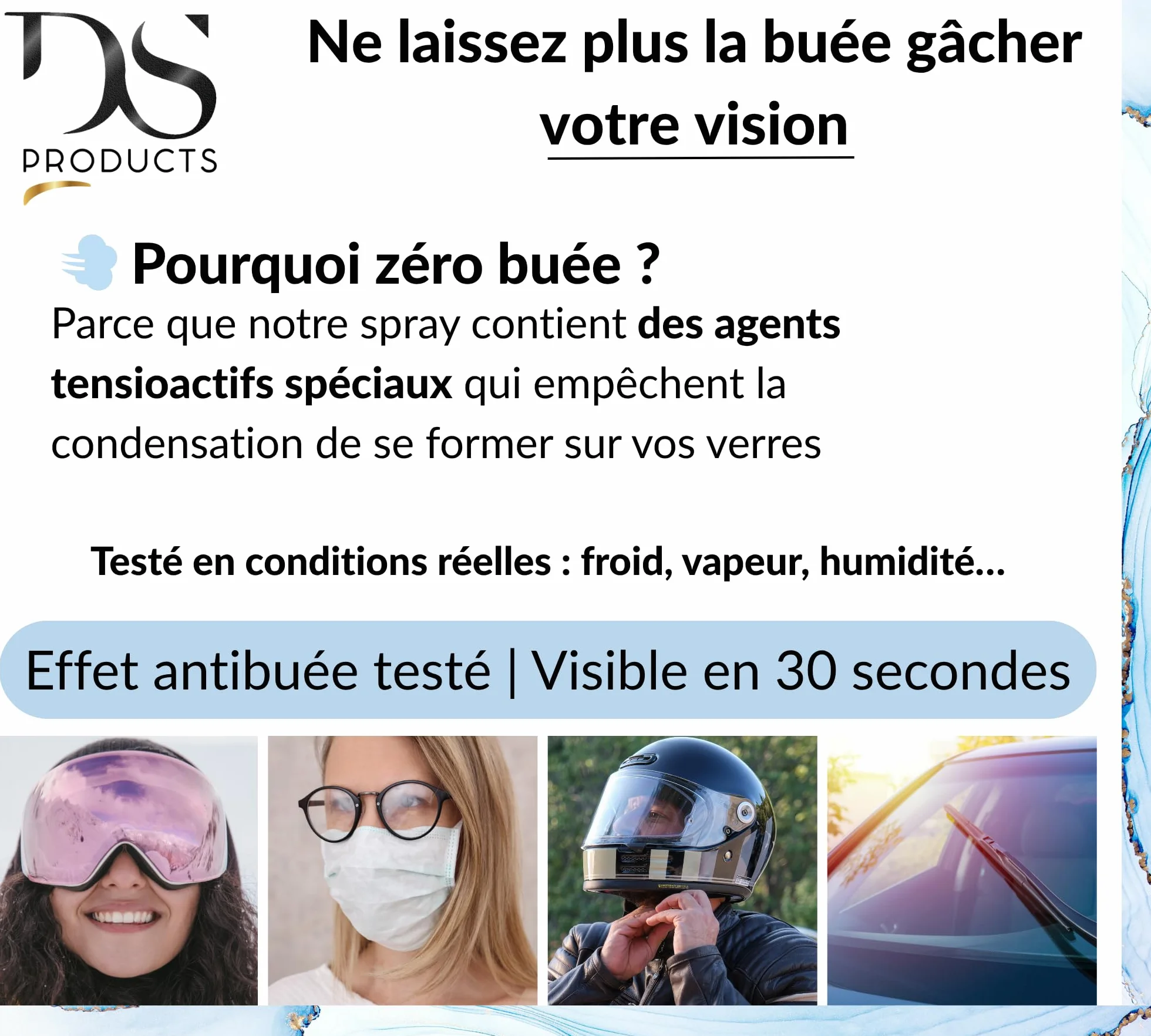 Spray Nettoyant Verre Anti-Buée 200ml avec Chiffon Microfibre pour Casque Moto, Lunettes Ski, PC, TV, Ordinateur Portable, Smartphone