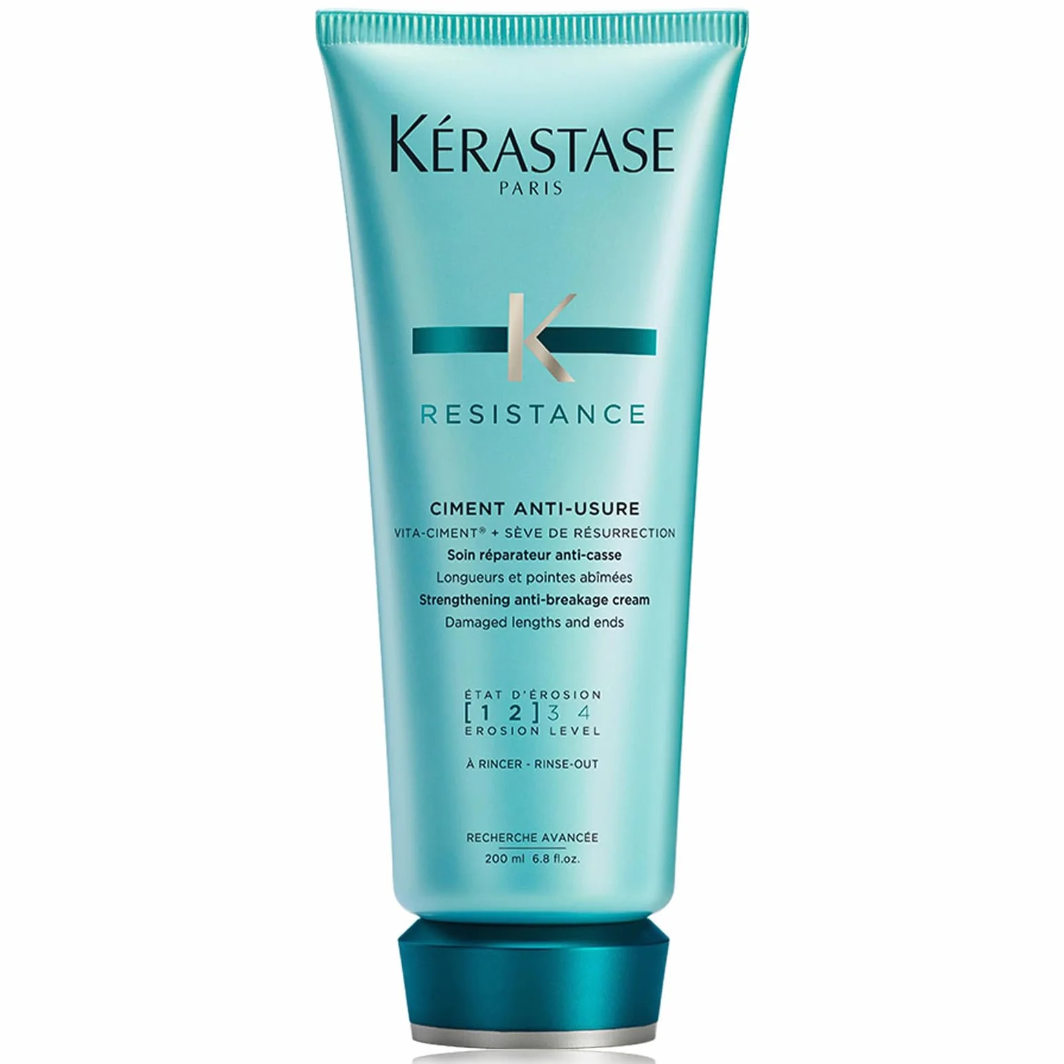 Kerastase - Gamme Résistance - Soin Ciment Anti-Usure - Soin restructurant et resurfaçant pour les cheveux fragilisés et usés - 200ml