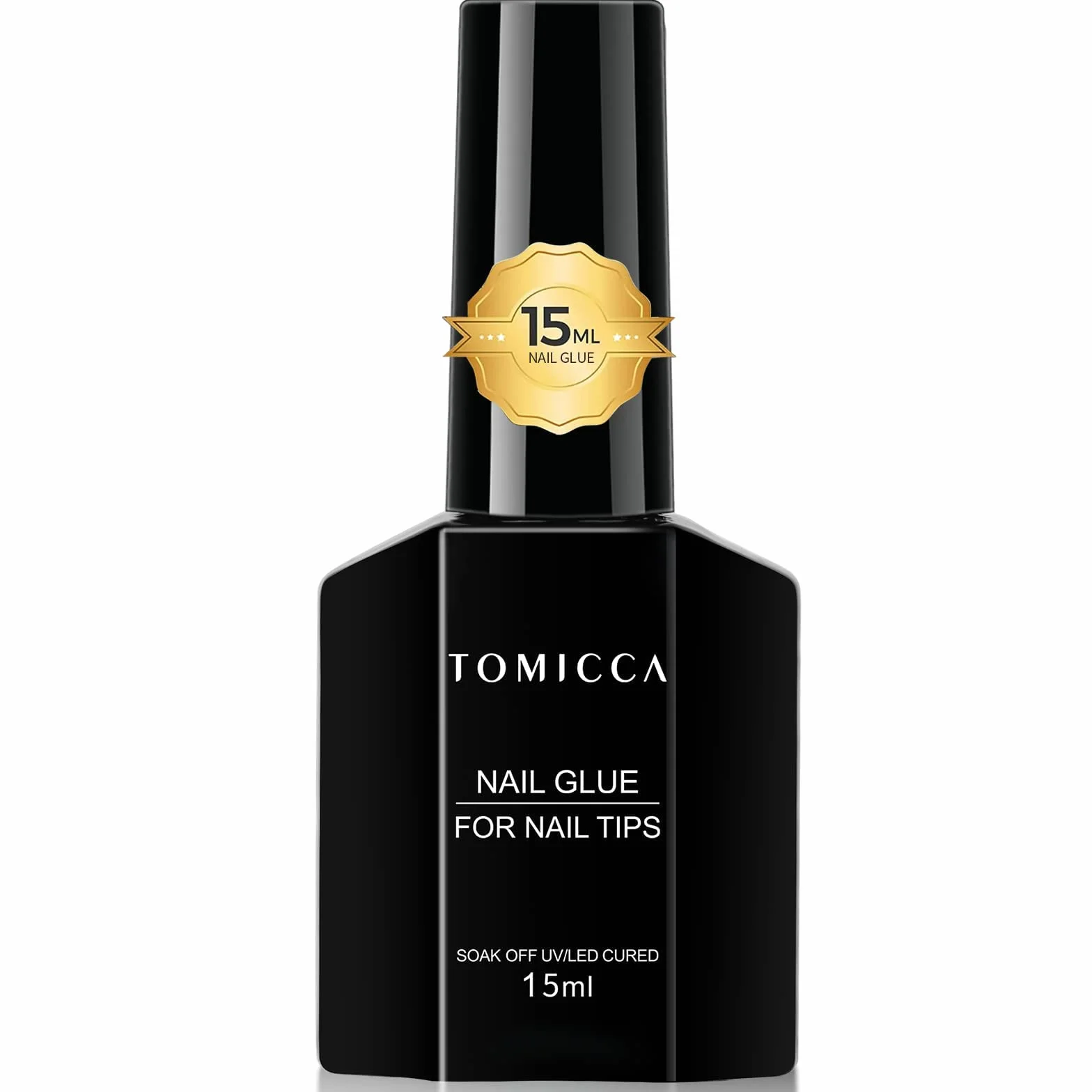 TOMICCA Colle Faux Ongles Extra Forte 15ml 4 en 1 Gummy Base Gel Pose Américaine Ongles Capsules Longue Durée Nail Extend Gel UV/LED