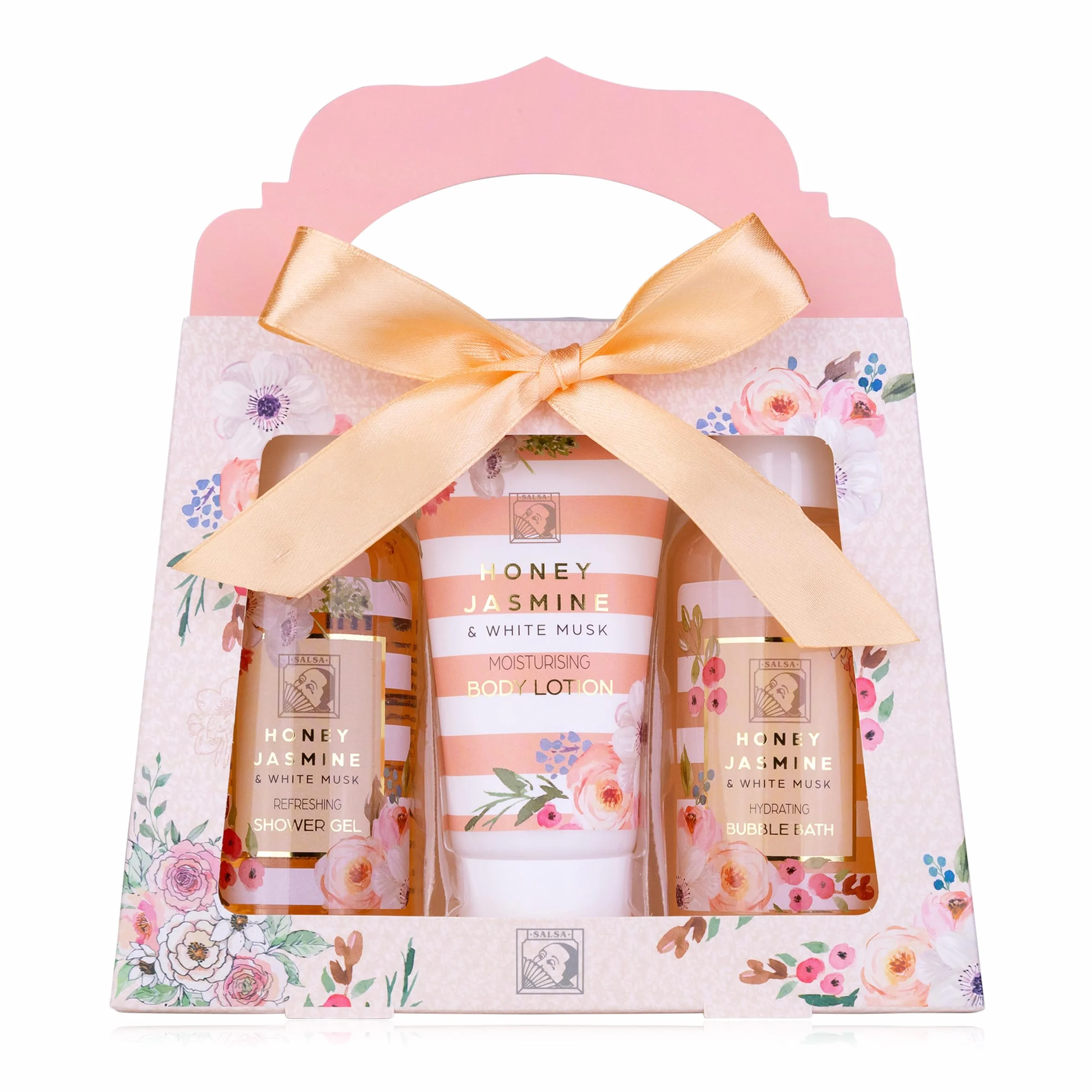 Accentra Coffret Cadeau Femmes HONEY JASMINE 3 Pièces Gel Douche Lotion Corps Bain Moussant