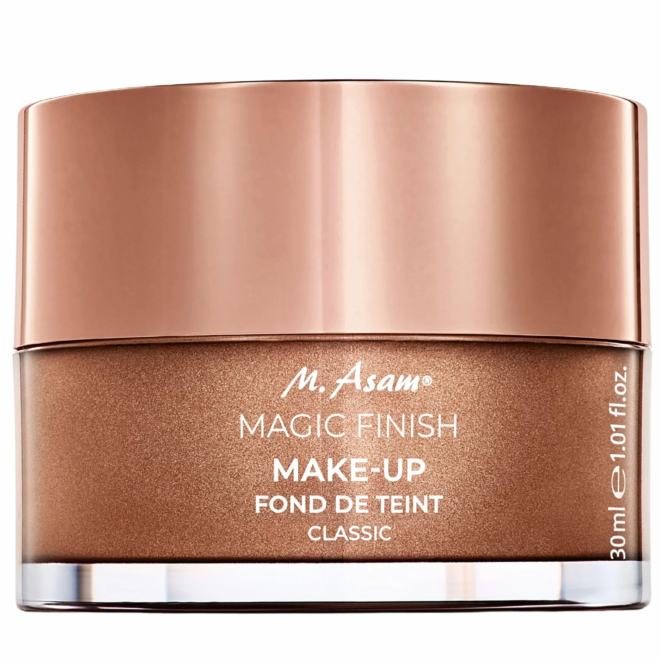 M. Asam MAGIC FINISH Fond de Teint Mousse Classic (30ml), une Base Maquillage 4-En-1 : Primer, Make Up, Poudre & Anti-Cernes, Fond de Teint Naturel & Léger pour Tout Type de Peau, Végétalien