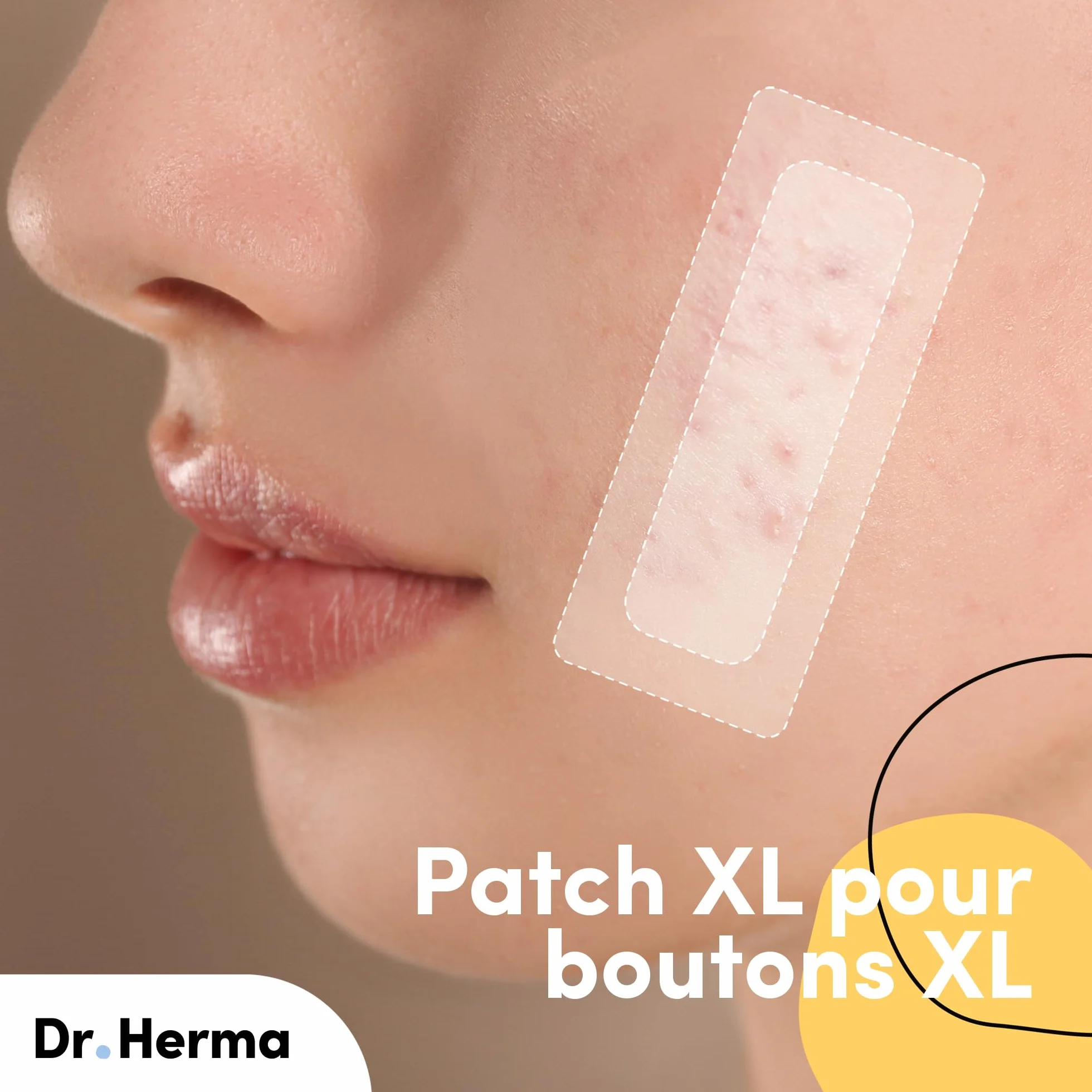 Dr. Herma Patch Anti Bouton XL Acide Salicylique Hydrocolloïdes Huile d'Arbre à Thé 10 patchs