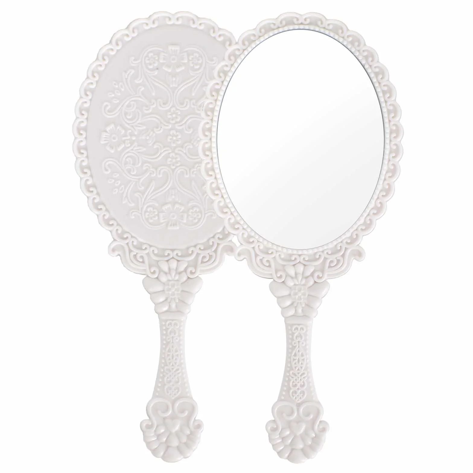 Miroir professionnel 17,5 x 8 cm blanc