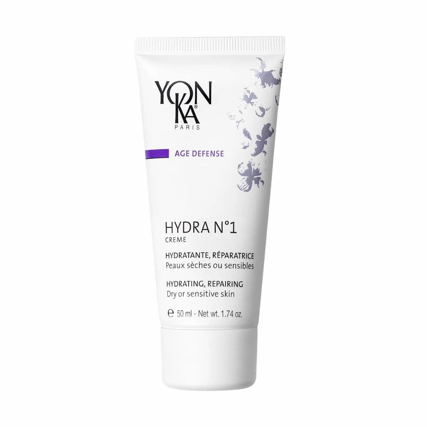 Yonka Hydra N°1 Crème 50ml - Hydratation Intense - Réparatrice, Régénérante et Anti-Rides - Texture Gel-Crème - Jojoba et Aloe Vera - Senteur Rose & Jasmin