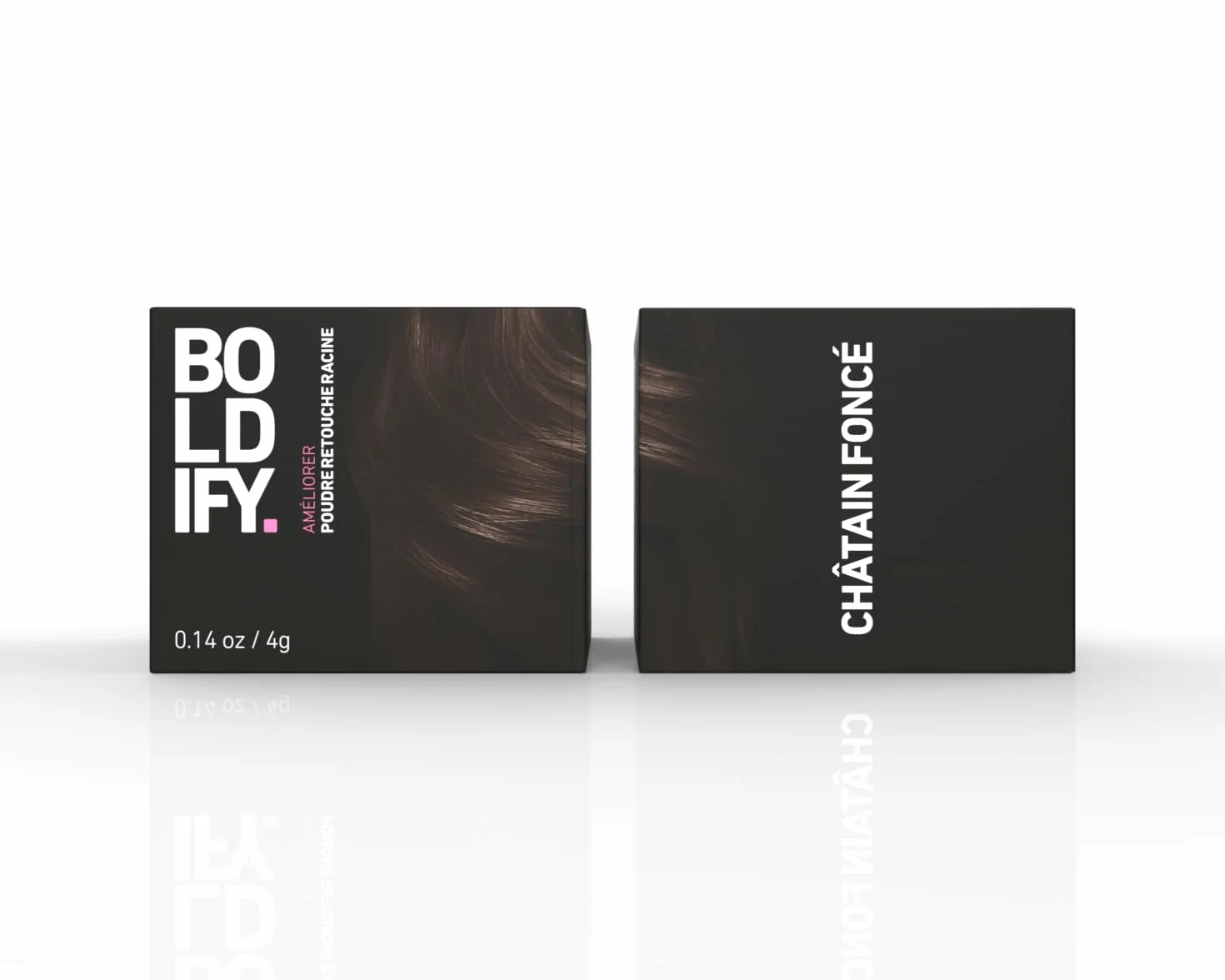 BOLDIFY Poudre de Racine de Cheveux Marron Foncé, Retouche Racines Instantanée, Camoufle Cheveux Gris, 4g