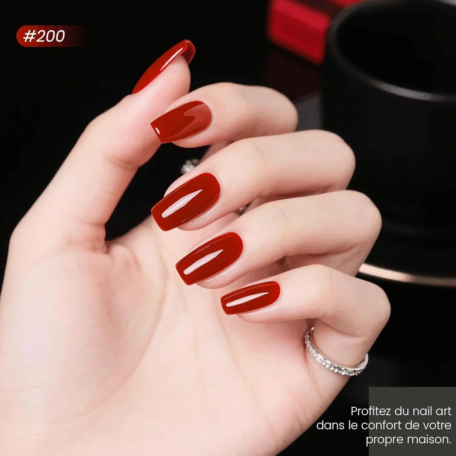 Phoenixy Kit Vernis Semi Permanent 25 Couleurs avec Lampe UV Base et Top Coat Kit Ongle Gel UV Complet Rouge Rose Vernis Semi Permanent Cadeaux pour Femmes