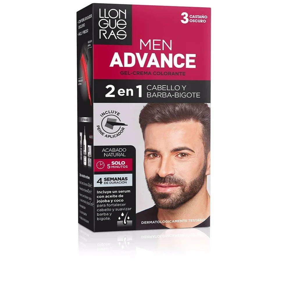 LLONGUERAS Men Advance 3-Castaño Oscuro pour homme, idéal pour utilisation pratique, format pratique