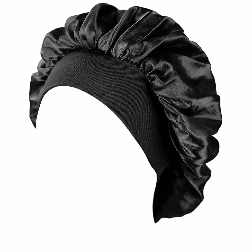 Bonnet en Soie pour Femme, 2 Pieces Satin Cheveux Nuit