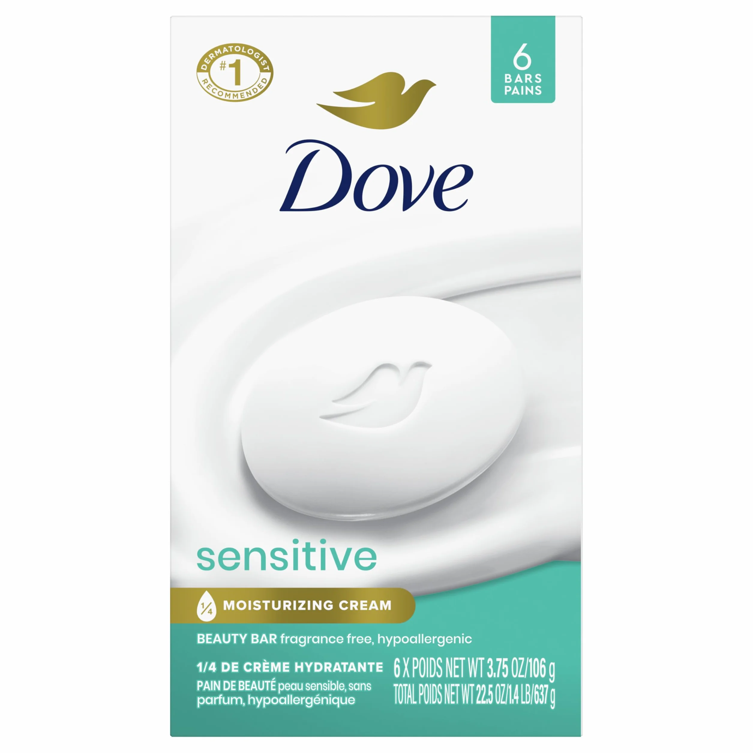 Dove Barre de beauté, peau sensible