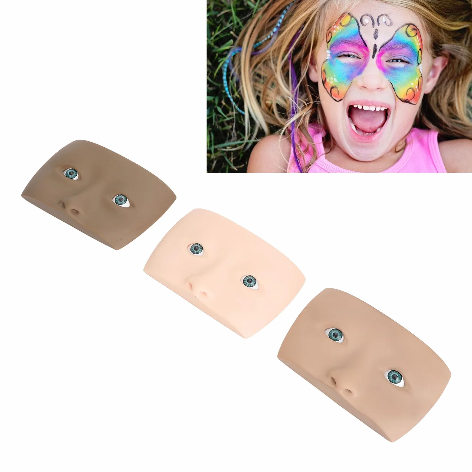 Planche de pratique de maquillage pour le visage, planche de pratique de maquillage pour les yeux, planche de pratique de maquillage pour les yeux, mannequin de maquillage