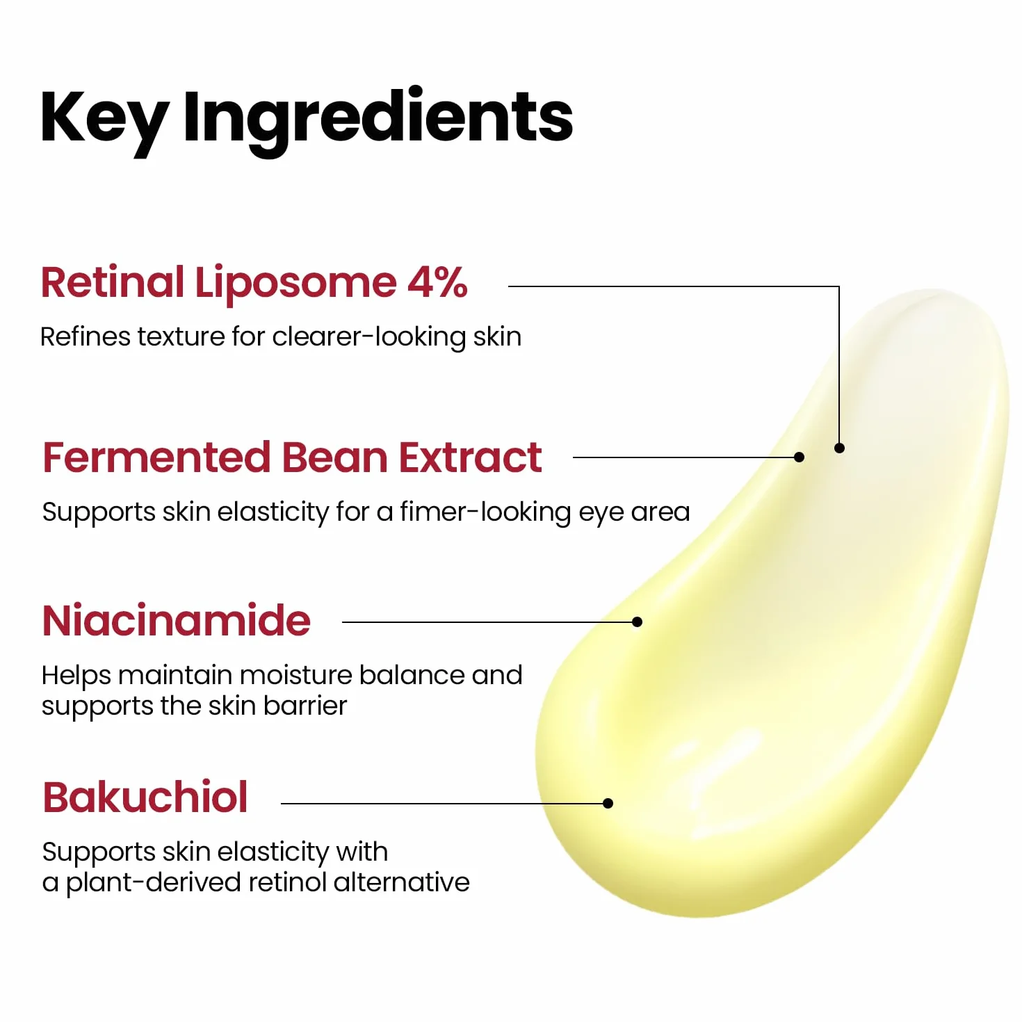 K-SECRET Crème contour des yeux liposome rétinien 4% haricot fermenté
