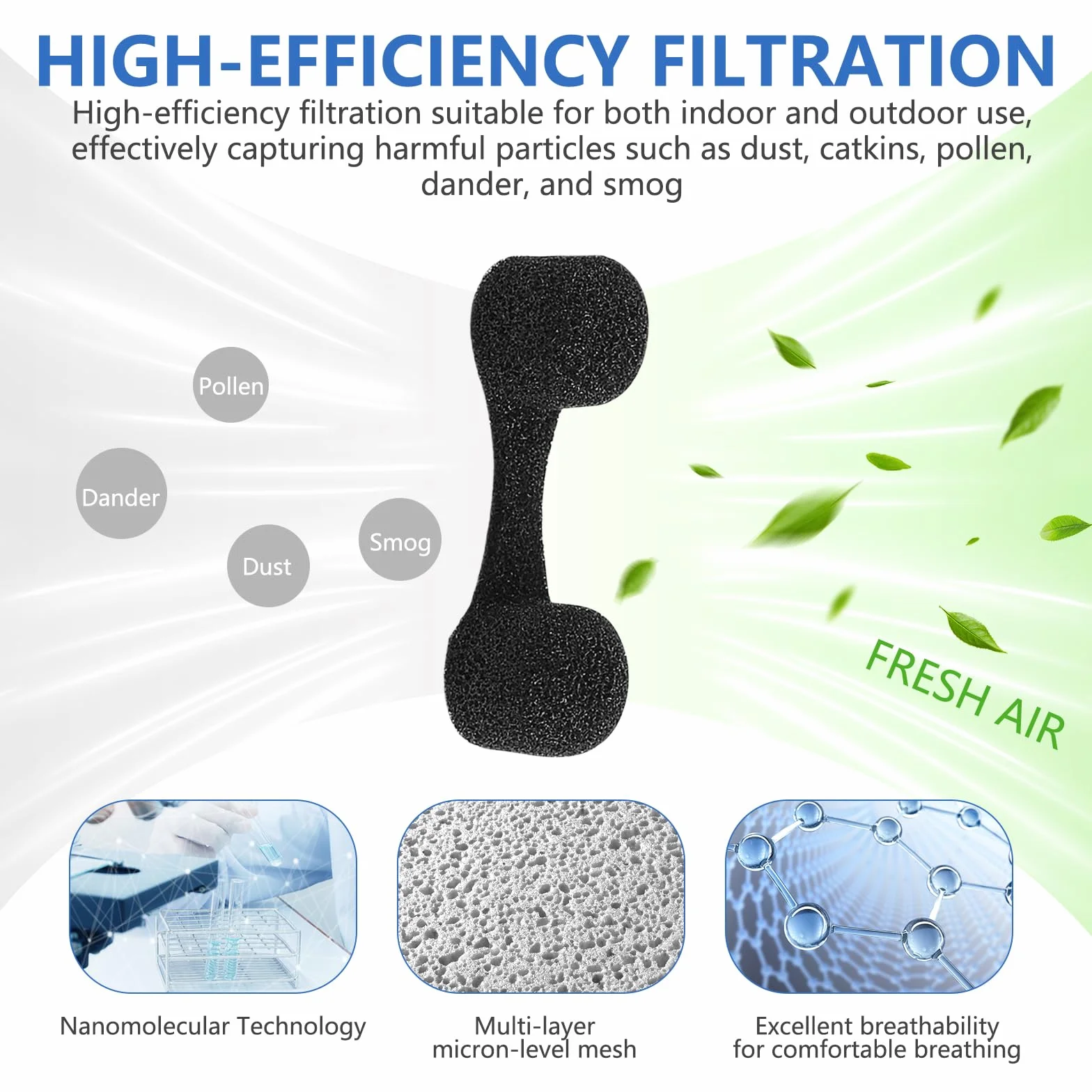 Filtre Nasal Poussière 70 Pcs, Filtre Nez Poussière pour Bronzage Par Pulvérisation Chantiers Environnements Poussiéreux avec Boîte Rangement