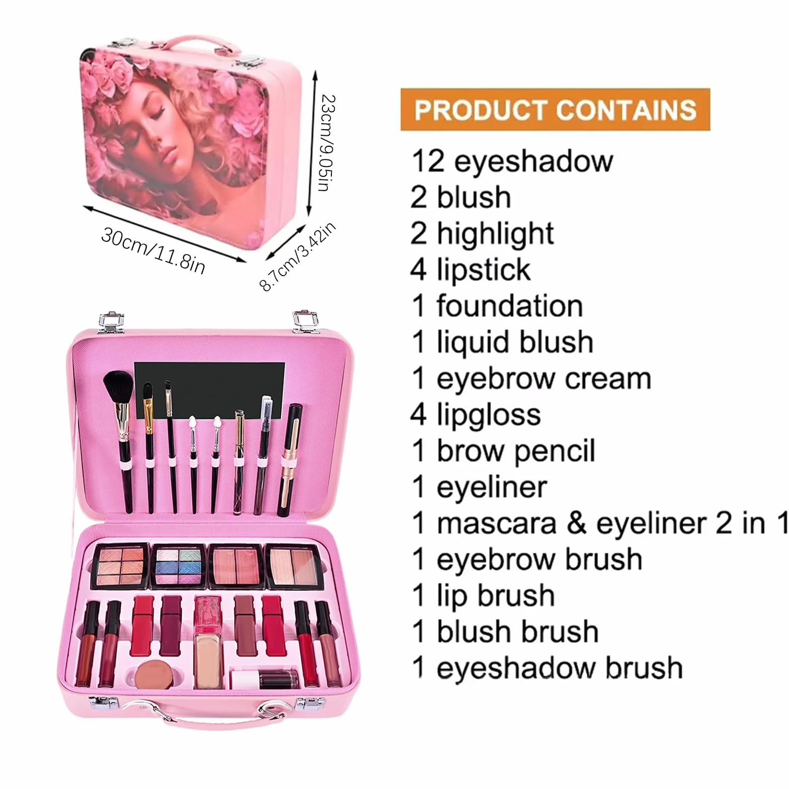 Kit de maquillage pour adolescents - Palette de fards à paupières - Kit de maquillage portable résistant à l'eau | pour femmes, mères, grands-mères, mariées, anniversaires et rendez-vous