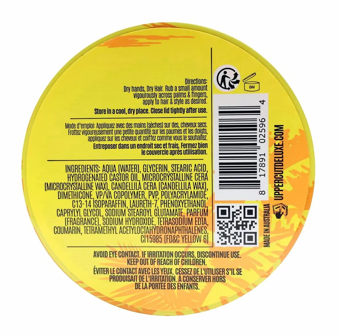 Uppercut Deluxe Pommade mate - Pommade capillaire exclusive Blacklight 100 g, parfum Highland avec finition mate et dégradé orange. Boîte cadeau, coiffure longue durée pour homme.