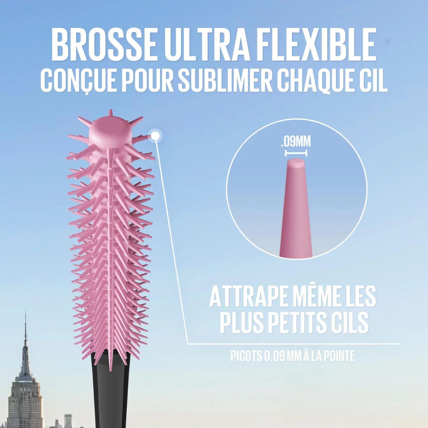 Maybelline New York Sky High Mascara Volume Intense et Longueur Illimitée Very Black 7,2 ml