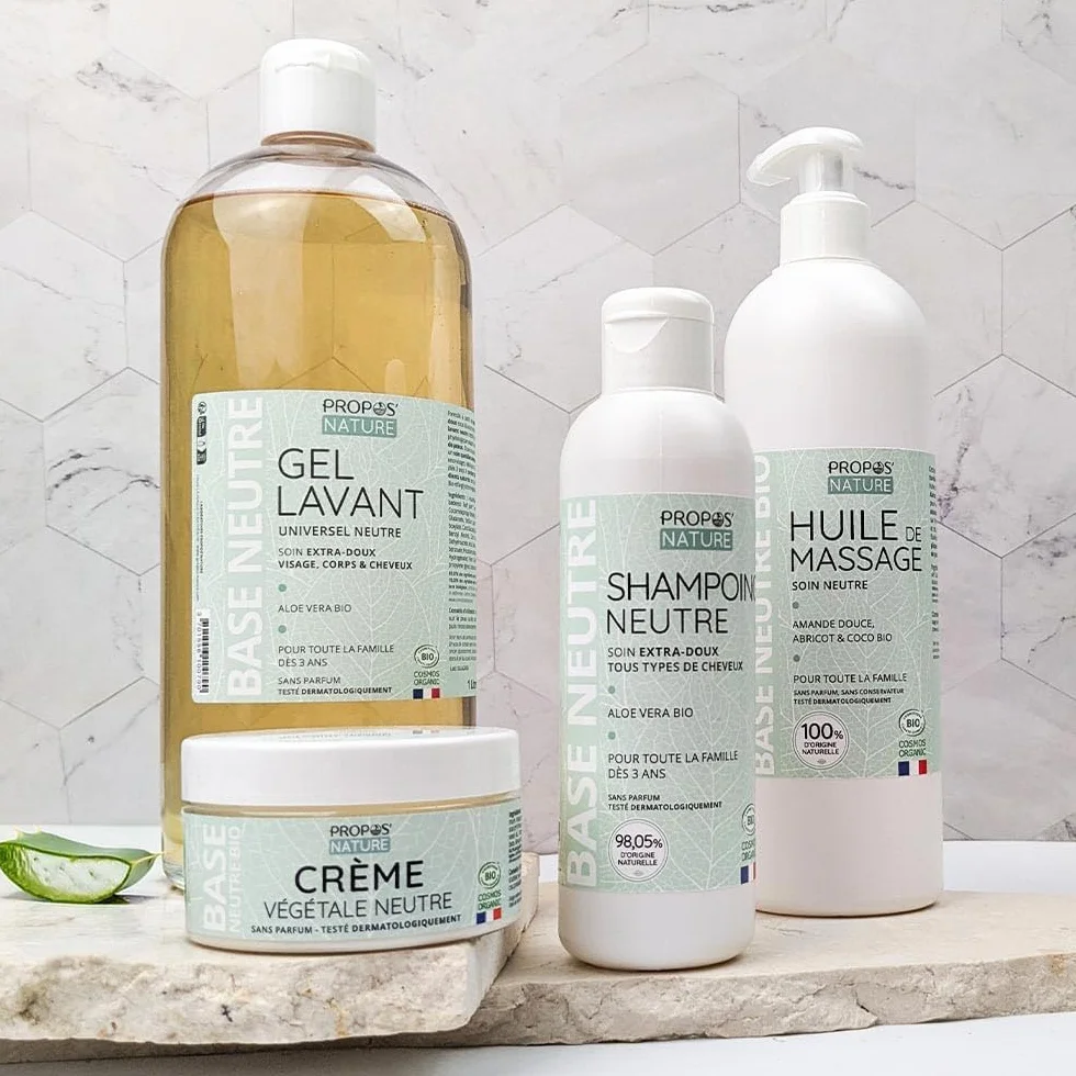 Huile de massage neutre Bio 4 huiles végétales Amande douce Abricot Coco Sésame 100% naturelle Fabriqué en France PROPOS'NATURE
