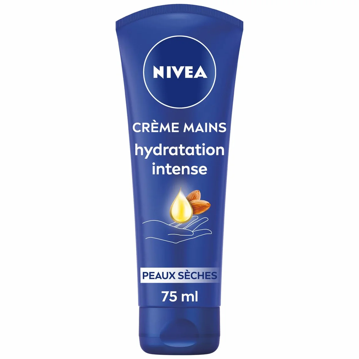 NIVEA Crème mains nourrissante peaux très sèches 75 ml soin hydratant huile d'amande douce 24 h