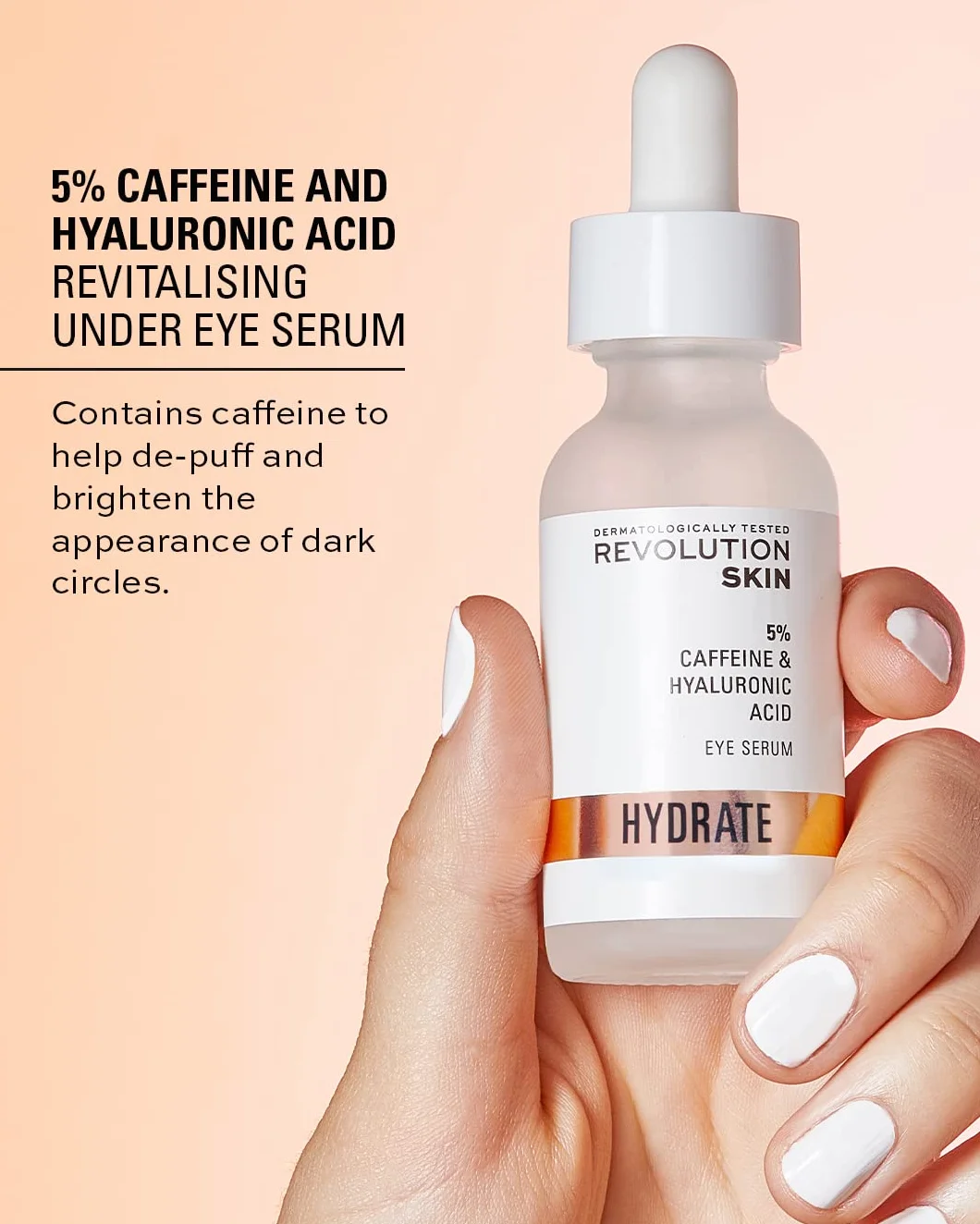 Revolution Skincare London Sérum sous les yeux 5% caféine et acide hyaluronique 30ml