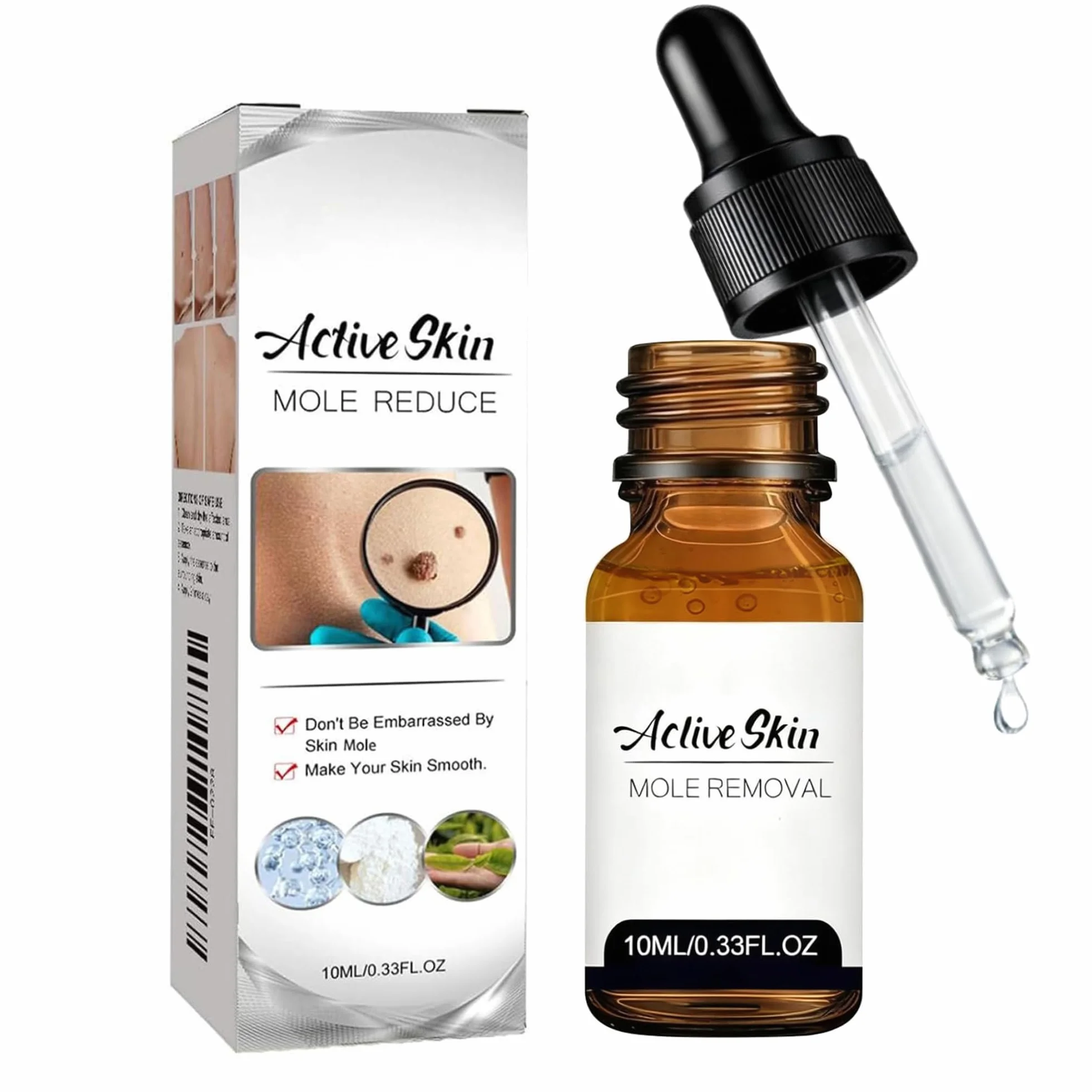 Action Enlèvement Des Acrochordons – Pipette Précision Visage & Corps | Élimination Ciblée des Verrues Plantaires, Vulgaire et Plates | Formule Douce à, Format Voyage(10ml)
